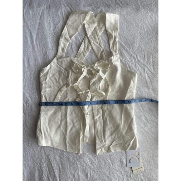 Commense Cotton & Linen Knotted Bow Detail Strappy Top Size Small - Picture 9 of 14